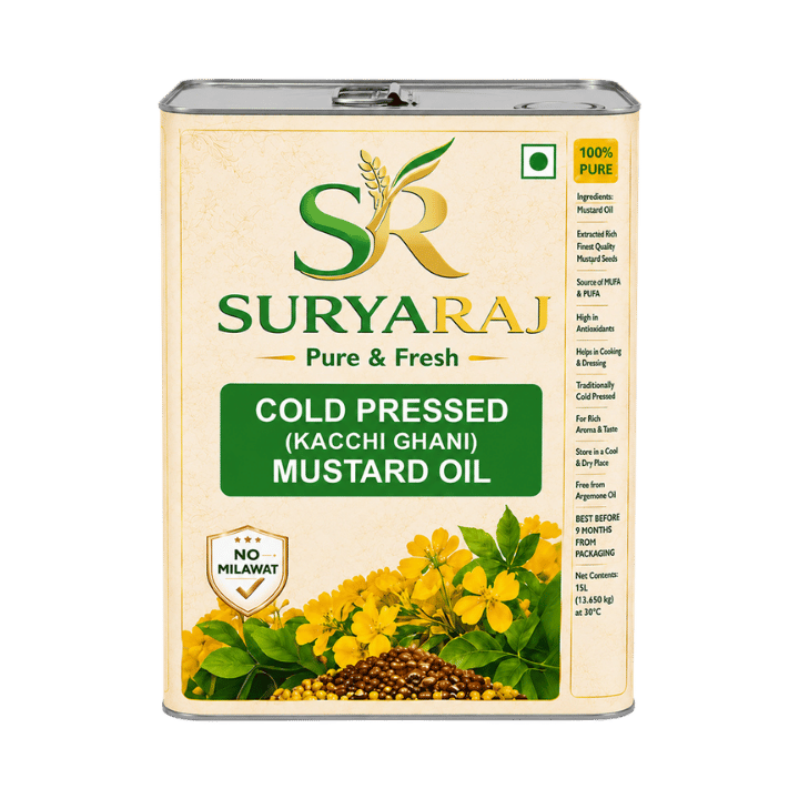 Kachi Ghani Cold Pressed Black Mustard Oil 15LTR